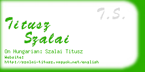 titusz szalai business card